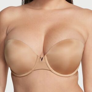 NWOT VICTORIA'S SECRET Strapless Bare Illusions Smooth Uplift Bra Size 34D